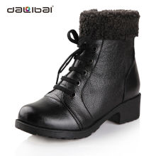 Italienische Winterfrauen Leder Mode Schuhe Stiefel